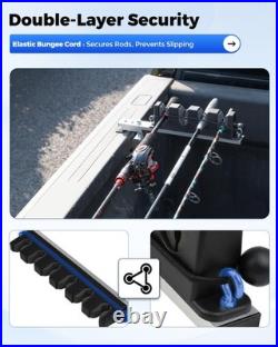 Aluminum Fishing Rod Holder for Truck Bed Holds 4 Fishing Rods Truck Bed Fish