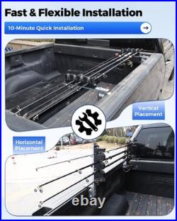 Aluminum Fishing Rod Holder for Truck Bed Holds 4 Fishing Rods Truck Bed Fish