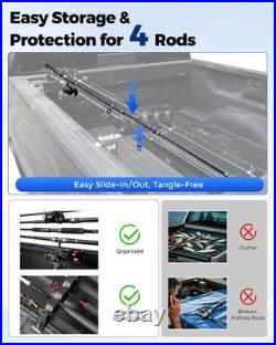 Aluminum Fishing Rod Holder for Truck Bed Holds 4 Fishing Rods Truck Bed Fish