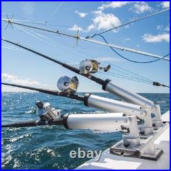 Aluminum Fishing Rod Holder with Six Locking Positions for Versatile Angling