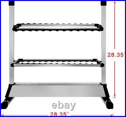 Aluminum Fishing Rod Rack Holds 24 Rods, Perfect for Garage or Home Storage