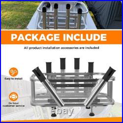 Aluminum Jet Ski PWC Fishing Rod Rack & Cooler Combo Compatible with RotoPax