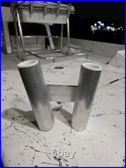 Aluminum Rod Double Holder 1.25 ID Welded Left & Right Side Angled Combo Aluminum Rod Double Holder 1.25 ID Welded Left & Right Side Angled Combo