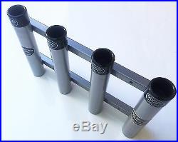 Aluminum Rod Storage Holder 4 with Protective End Caps. Fishing Rod Holders. New