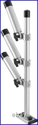 Aluminum Trolling Rod Holder Tree, 3 Rod Adjustable Boat Fishing Rod Holder 360°