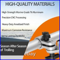 Aluminum Trolling Rod Holder Tree Boat Rod Tree Rod Holder Tree 360° Horizontal