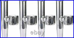 Amarine Made 4 Pack Stainless Boat Fishing Rod Holder for Rail 1-1/2 to 1-3/4