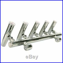 Amarine Made 5 Rod Holders Angle Adjustable for Rail 1 to 1-1/4for T-Top, Tower