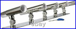 Amarine Made 5 Tube Rod Holder 316 Stainless Steel Boat Yacht Fishing Rod Holder