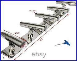 Amarine Made 5 Tube Rod Holder 316 Stainless Steel Boat Yacht Fishing Rod Holder