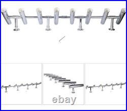 Amarine Made 8 Tube Adjustable Stainless Rocket Launcher Rod Holders 360 Deg