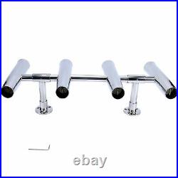 Amarine-made 4 Tube Adjustable Stainless Rocket Launcher Rod Holders Can Be R
