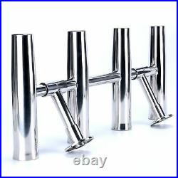 Amarine-made 4 Tube Adjustable Stainless Rocket Launcher Rod Holders Can Be R