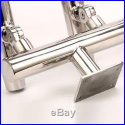 Amarine-made 5 Tube Adjustable Stainless Wall/Top Mounted Rod Holder -9995S US