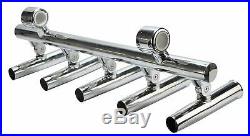 AmarineMade 5 Tube Rod Holder Console Boat T Top Rocket Launcher Stainless Steel