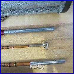 Antique Bamboo fishing rod with Fluted fishing guides and holder (lot#11296)