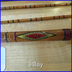 Antique Bamboo fishing rod with Fluted fishing guides and holder (lot#11296)