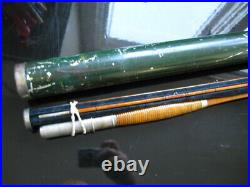 Antique Chubb 10' Bamboo Fly Fishing Rod w Velvet/Wood Form Holder