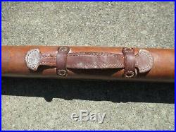 Antique Leather Unknown Maker Fishing Rod Holder Case
