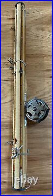 Antique bamboo fly rod three piece with holder Sunnybrook reel extra tip