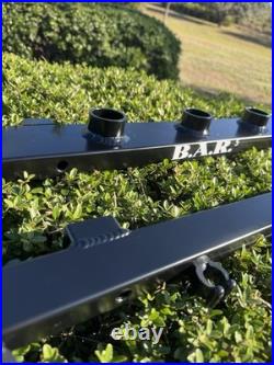 B. A. R. 5 Rod Aluminum Wall Mounted Fishing Rod Holder Black