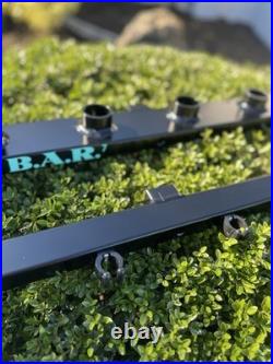 B. A. R. 7-Rod Aluminum Wall Mounted Fishing Rod Holder Rack Black