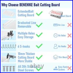 Bait Cutting Board For Boat with Scale Adjustable Rod Holder