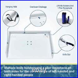 Bait/Filet Mate Table Rod Holder Mount, Boat Knife Cutting Board Fish Station