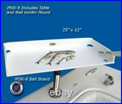 Bait/Filet Table MSR Swivel Rod Holder Mount 25 x 12 Deep Blue Marine MSK-8