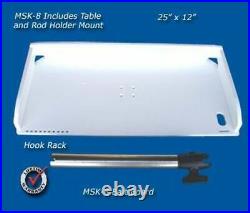 Bait/Filet Table MSR Swivel Rod Holder Mount 25 x 12 Deep Blue Marine MSK-8