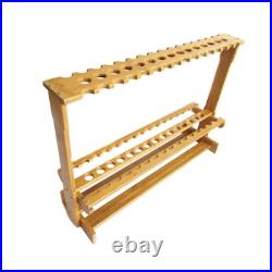 Bamboo Fishing Rod Rack Fishing Pole Holder 47 Holes Display Portable Fishing