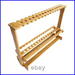Bamboo Fishing Rod Rack Fishing Pole Holder 47 Holes Display Portable Fishing
