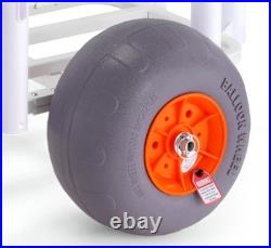 Beach Cart Buggy with Balloon Sand Tires Heavy Duty Fishing Rod Holder Wagon NEW