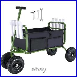 Beach Fishing Cart, 300 lbs Load Capacity, Foldable Fish and Marine Cart with Fo