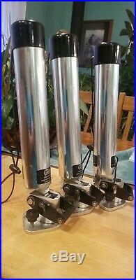 Berts Custom Tackle Ratcheting Rod Holders (lot of 3) Used