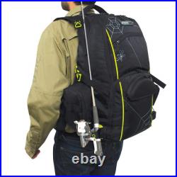 Best Fishing Backpack with Rod Holder 3 Tackle Boxes Cooler Compartment Spiderwire