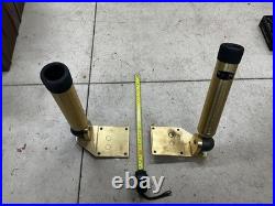 Big Jon Adjustable Rod Holders (2) with mounting plates Gold Edition great