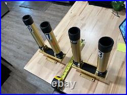 Big Jon Downrigger Rod Holders 2 pairs, Gold Edition, multipositional