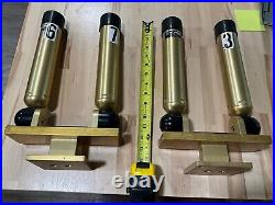 Big Jon Downrigger Rod Holders 2 pairs, Gold Edition, multipositional