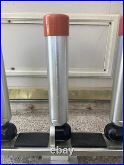 Big Jon Pedestal Mount Triple Rod Holders With Mounting Plate