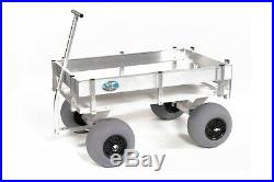 Big Kahuna Beach Wagon-Aluminum-Walls-No Rust-Balloon Tires-Rod Holders-Made USA