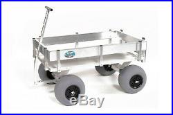thumbnail interactive-video image 1 of Big Kahuna Beach Wagon – Aluminum, No Rust, Balloon Tires, Rod Holders – Made In USA 1 of 6
