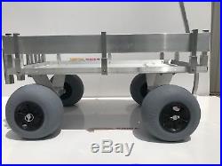 Big Kahuna Beach Wagon-Aluminum-Walls-No Rust-Balloon Tires-Rod Holders-Made USA