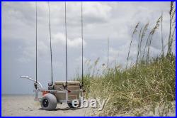 Bimini Beach Wagon-Four Rod Holders-No-Rust-Sand Tires- Aluminum-Made In USA