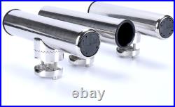 Boat 4Pcs Fishing Rod Holder, Stainless Rail Mount Clamp on Rod Holder, Adjustab
