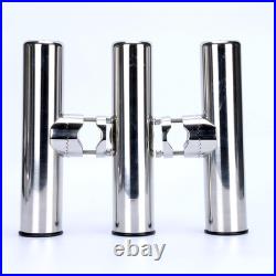 Boat 4Pcs Fishing Rod Holder, Stainless Rail Mount Clamp on Rod Holder, Adjustab