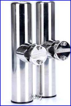Boat 4Pcs Fishing Rod Holder, Stainless Rail Mount Clamp on Rod Holder, Adjustab