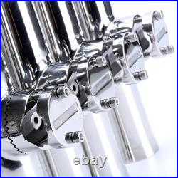 Boat 4Pcs Fishing Rod Holder, Stainless Rail Mount Clamp on Rod Holder, Adjustab