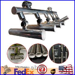 Boat Fishing Rod Holder 5 Tube on 1''-1-1/4'' Stainless Steel Inserted