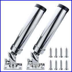 Boat Fishing Rod Holder, Stainless Steel Adjustable Fishing Pole Silver